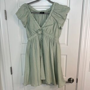 Vici Sage Green Textured Dress